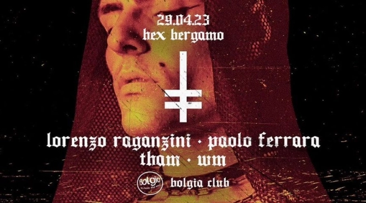 29/4 Hex fa ballare Bolgia - Bergamo. Sul palco Lorenzo Raganzini, Paolo Ferrara, Tham, WM
