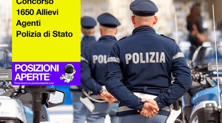 Concorso 1650 Allievi Agenti Polizia di Stato