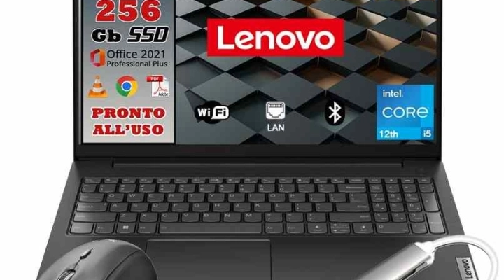 Lenovo Notebook Professional: Intel i5-1235U, 24GB RAM, 256GB SSD, Windows 11 Pro, Office 2021, Full HD 15.6