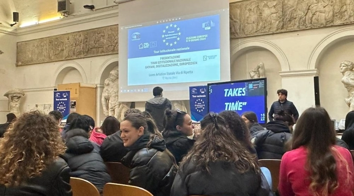 Giovani, digitalizzazione, europee2024: il Liceo Artistico Statale di via di Ripetta di Roma in prima linea per sostenere l’UE