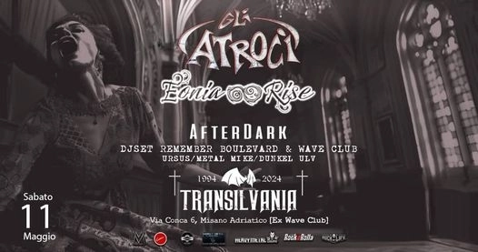 SABATO 11 MAGGIO, AL TRANSILVANIA LIVE & HORROR CAFE', MARATONE ROCK, METAL E CHI PIU NE HA