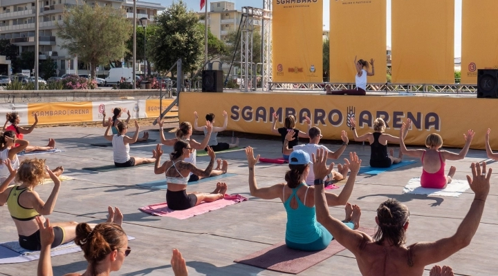 Sgambaro è partner di BibioneBeActive: l’appuntamento dell’estate di fitness&wellness sulla spiaggia di Bibione è allo Sgambaro Arena 