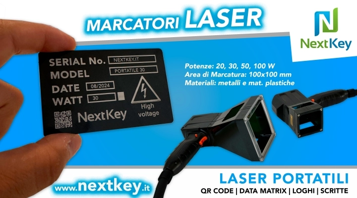 Marcatura laser Codici QR e Data Matrix 